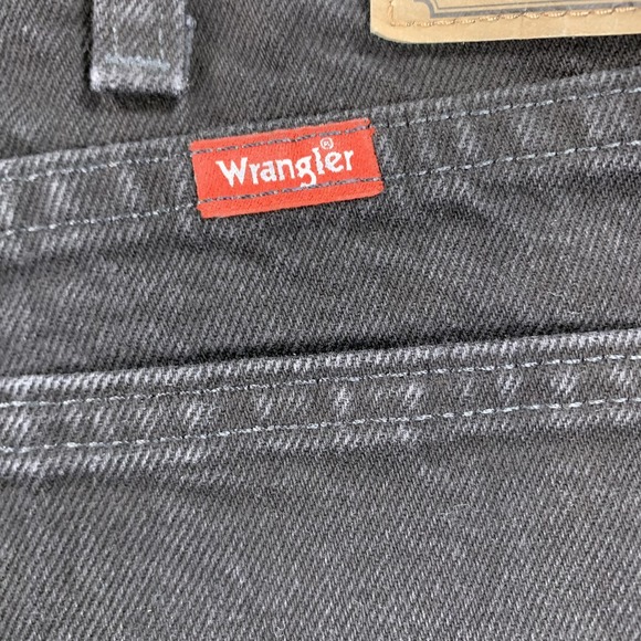 VTG Y2K Wrangler Jeans Mens 42x32 Black Straight Leg Denim Classic Fit Comfort - Picture 16 of 16